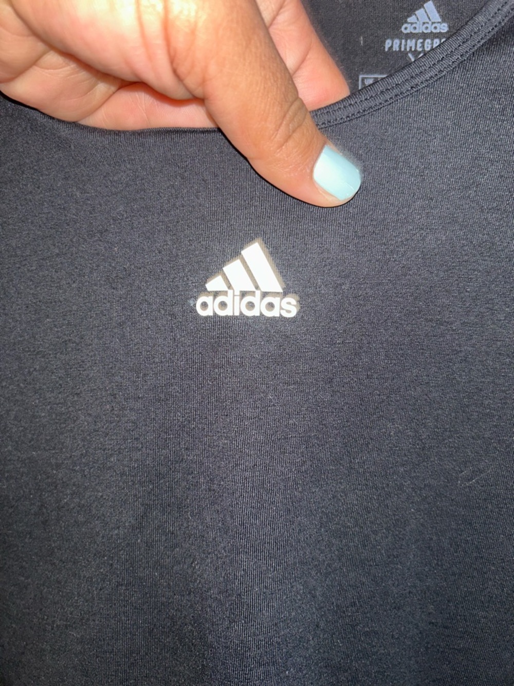 Adidas Shirt - black Prime Green Aero Ready w/rubber stripes - Picture 4 of 9